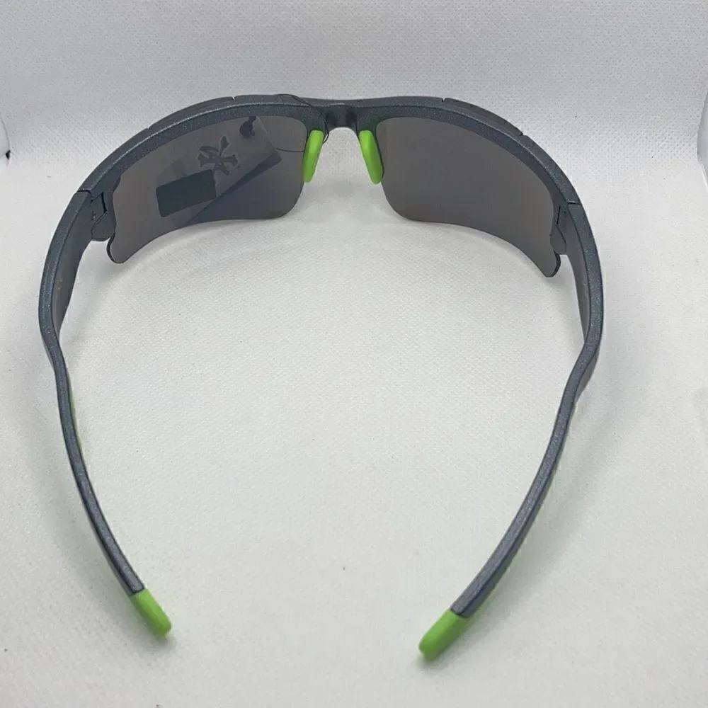 X-Loop Mens Wrap Around Semi Rimless Mirrored Lens